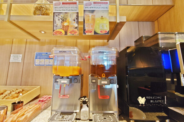 ホテルJALシティ錦の朝食のサプリメントドリンク