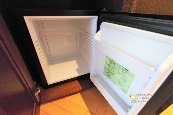 五島リゾートホテル マルゲリータ奈良尾のエグゼクティブテラスの冷蔵庫