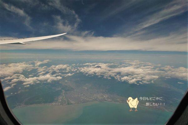 ピカチュウジェットNH初便から見えた静岡市付近