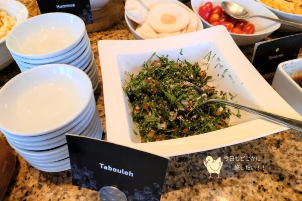 シェラトングランデ スクンビット バンコクの朝食のタッブーレ