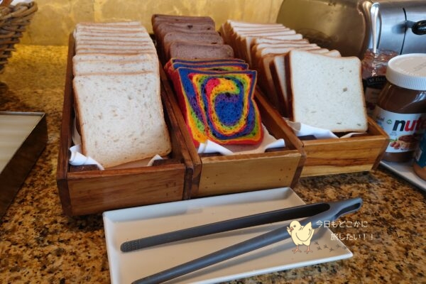 シェラトングランデ スクンビット バンコクの朝食のパン