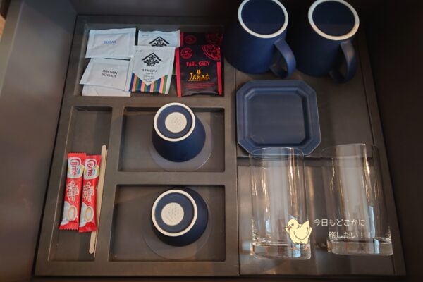 コートヤード バイ マリオット 名古屋のプレミアツインのティーセット