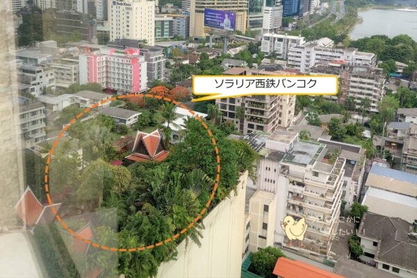 シェラトングランデ スクンビット、ラグジュアリーコレクションホテル、バンコクのグランデルームからの眺望