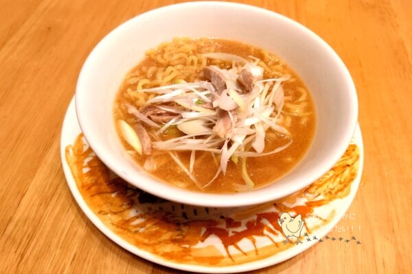 屈斜路プリンスホテルの夕食の葱味噌ラーメン