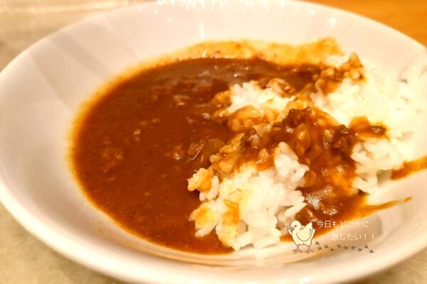 屈斜路プリンスホテルの夕食のエゾ挽肉カレー