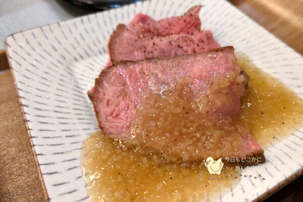 知床第一ホテルの夕食のビーフステーキ