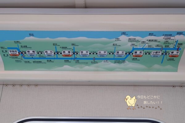 黒部渓谷鉄道の走行ルート