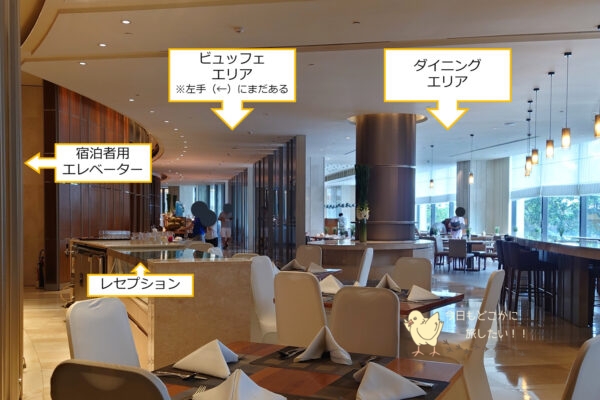 ホテルニッコーサイゴンの朝食会場「La Brasserie」の中