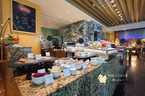 インターコンチネンタルサイゴンのMarket39の朝食のライブキッチンのワッフル・パンケーキオーダー場所