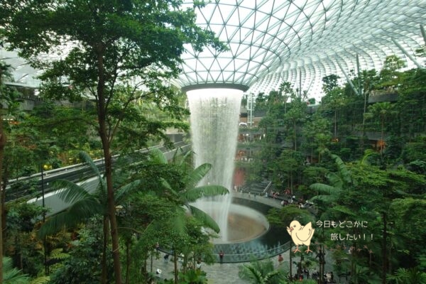 シンガポール・チャンギ空港のジュエルの滝
