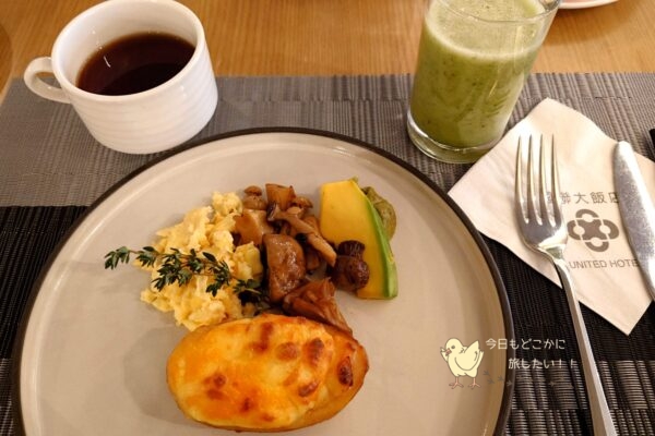 United Hotel(國聯大飯店)のセミビュッフェ朝食のメインプレート