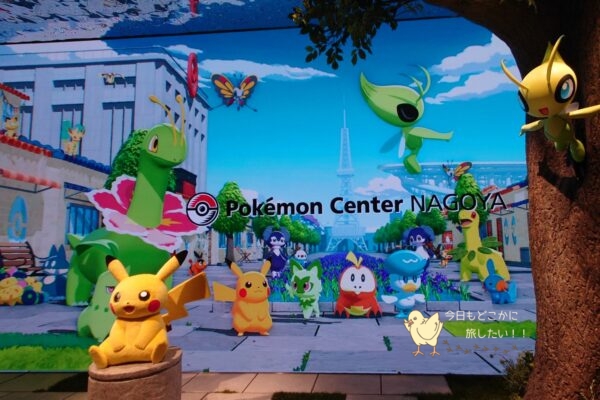 ポケモンセンター名古屋のエントランスのアニメーション