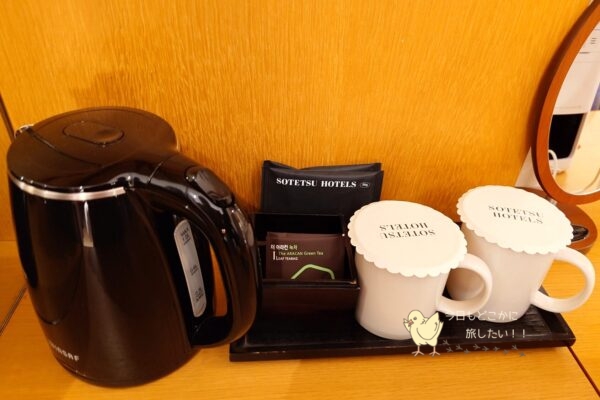 相鉄ホテルズ ザ・スプラジール ソウル東大門のデラックスダブルのティーセット