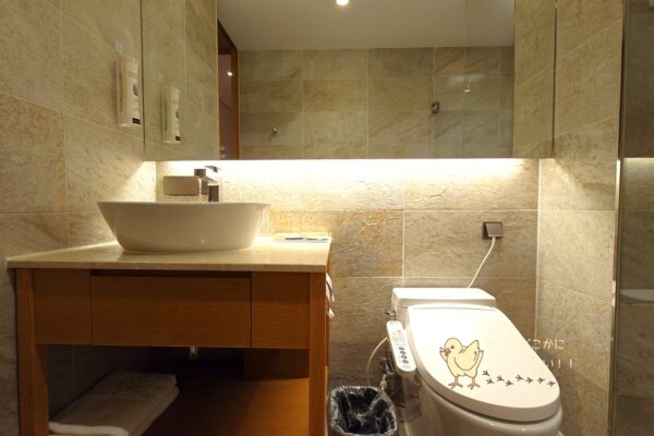 相鉄ホテルズ ザ・スプラジール ソウル東大門のデラックスダブルの洗面所