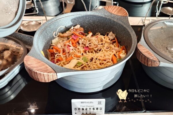 マリオット長崎のHARBELLAの朝食の焼きちゃんぽん