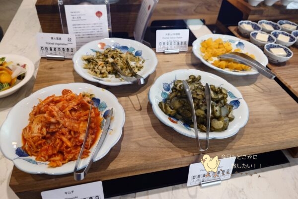 マリオット長崎のHARBELLAの朝食のごはんのお供