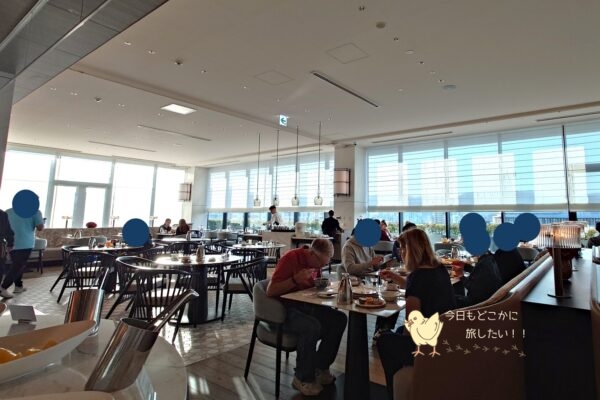 マリオット長崎の朝食会場のHARBELLAからの眺望