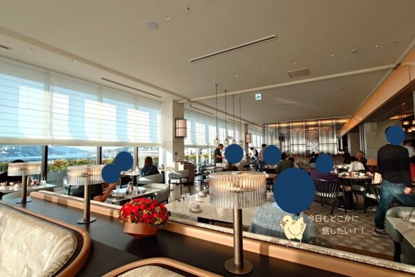 マリオット長崎の朝食会場のHARBELLAの中の様子